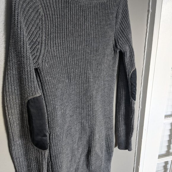 Grey Knit Cardigan with Elbow Pads - Picture 3 of 6